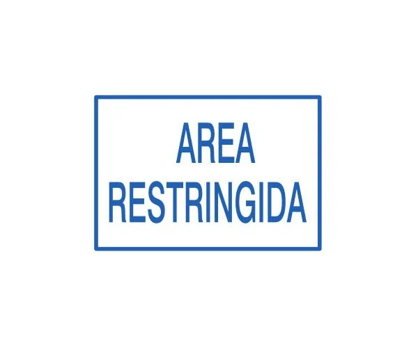 cartel area restringida BM