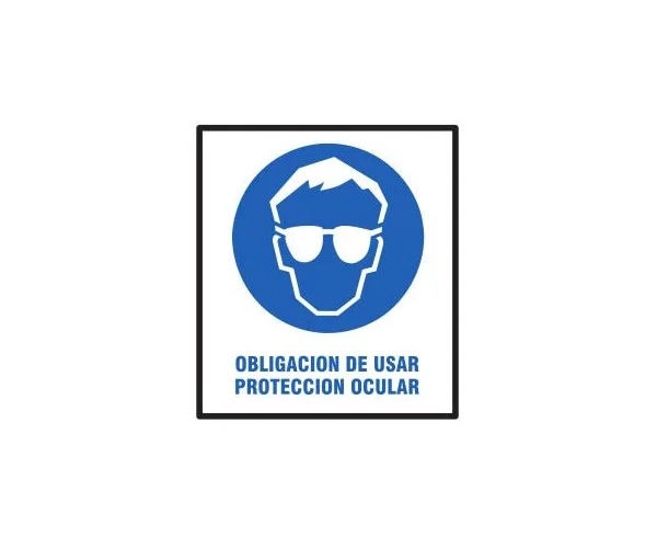 cartel obligacion usar anteojos BM