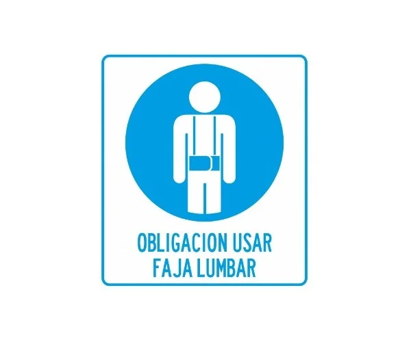 cartel obligacion usar faja BM