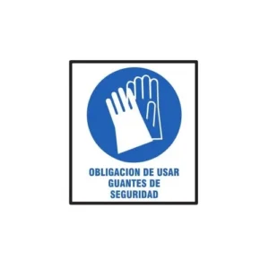 cartel obligacion usar guantes BM