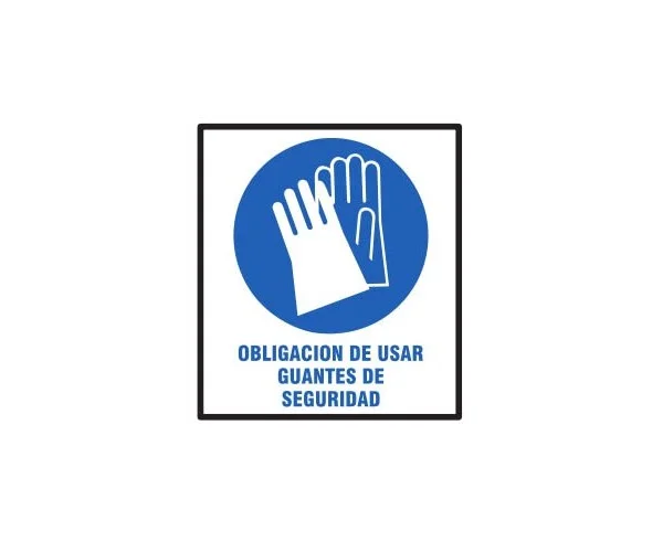 cartel obligacion usar guantes BM