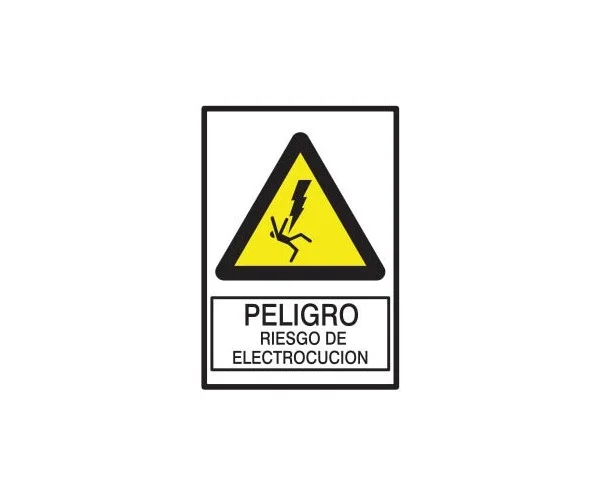 cartel peligro riesgo electrocucion BM