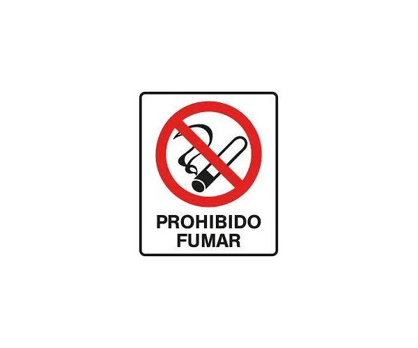 cartel prohibido fumar BM