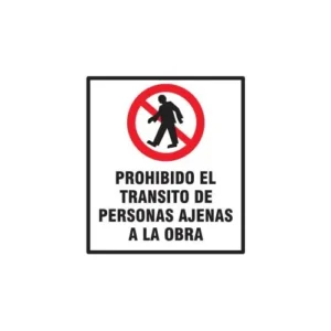 cartel prohibido transito persona BM