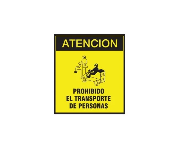cartel prohibido transporte BM