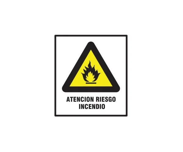 cartel riesgo de incendio BM