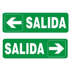cartel salida con flecha BM