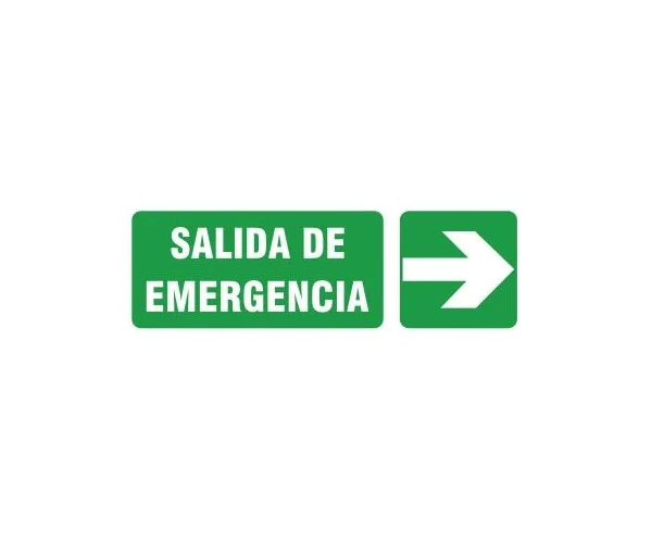cartel salida de emergencia BM