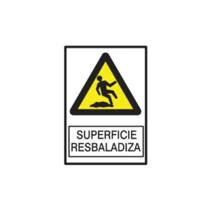 cartel superficie resbaladiza BM